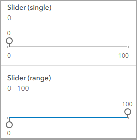 Slider number selector Slider number selector