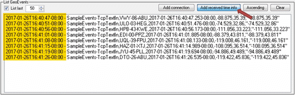 GeoEvent Logger Add received time info option GeoEvent Logger Add received time info option